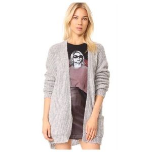 Free People Weekend Getaway alpaca cardigan Heather gray